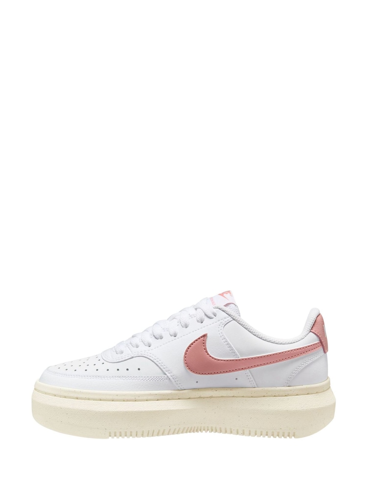 Nike White Court Vision Alta Platform Trainers - Image 2 of 4 Nike White Court Vision Alta Platform Trainers - Image 2 of 4