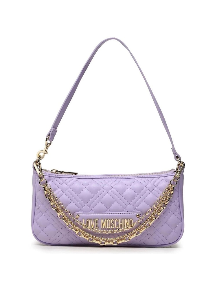 Love Moschino Purple FAUX Leather Crossbody Bag - Image 1 of 4