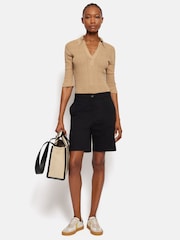Jigsaw Black Washed Chino Shorts - Image 6 of 7