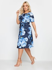 Yours Curve LONDON Scoop Neck Skater Dress - Image 1 of 4