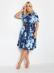 Yours Curve LONDON Scoop Neck Skater Dress - Image 2 of 4