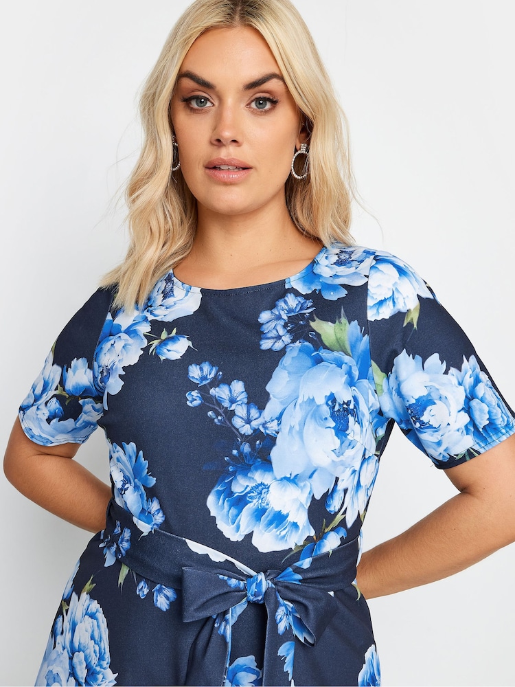 Yours Curve LONDON Scoop Neck Skater Dress - Image 4 of 4