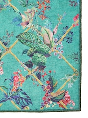 Laurence Llewelyn-Bowen Blue Cotswold Fantasia Washable Flat Weave Rug - Image 4 of 6