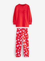 Red Bow/Heart Bow Jogger Pyjamas 3 Pack (3-16yrs) - Image 7 of 13