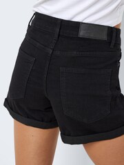 NOISY MAY Black Mid Rise Stretch Denim Shorts - Image 4 of 7