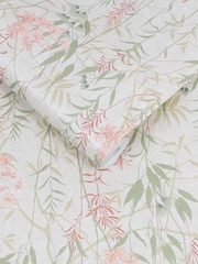 Graham & Brown White Obassia Silk Wallpaper Sample - Image 3 of 3