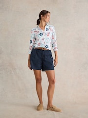 White Stuff Blue Mollie Combat Shorts - Image 3 of 5