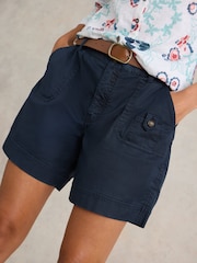 White Stuff Blue Mollie Combat Shorts - Image 4 of 5