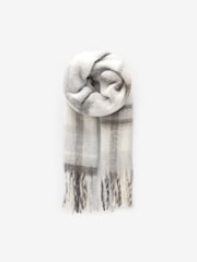 Grey Check Heavyweight Blanket Scarf - Image 5 of 7