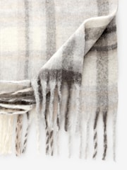 Grey Check Heavyweight Blanket Scarf - Image 7 of 7