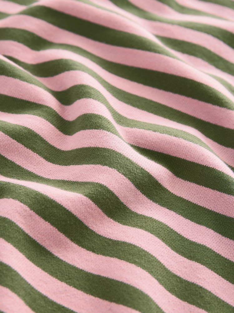 Roza in kaki zelena - Striped Raw Edge Seam Detailing Jersey okrogel ovratnik; z okroglim ovratnikom 100% Cotton zgornji del trenirke; majica za treniranje - Slika 8 iz 8 Roza in kaki zelena - Striped Raw Edge Seam Detailing Jersey okrogel ovratnik; z okroglim ovratnikom 100% Cotton zgornji del trenirke; majica za treniranje - Slika 8 iz 8