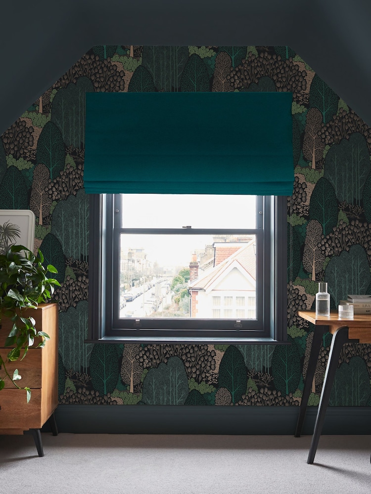 Graham & Brown Blue Scandiscape Wallpaper Sample - Image 1 of 3
