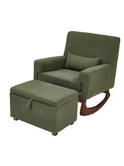 Gaia Baby Forest Nursing Rocking Chair with Footstool - Image 4 of 4