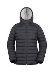 Mountain Warehouse Black Womens Seasons Water Resistant Faux Fur Lined Padded Jacket - Image 1 of 5