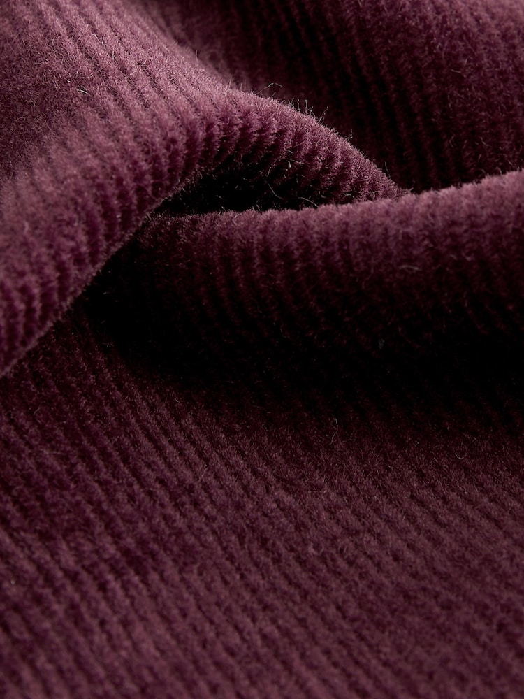 Burgundy Hourglass Cord Flared Trousers - Image 7 of 7