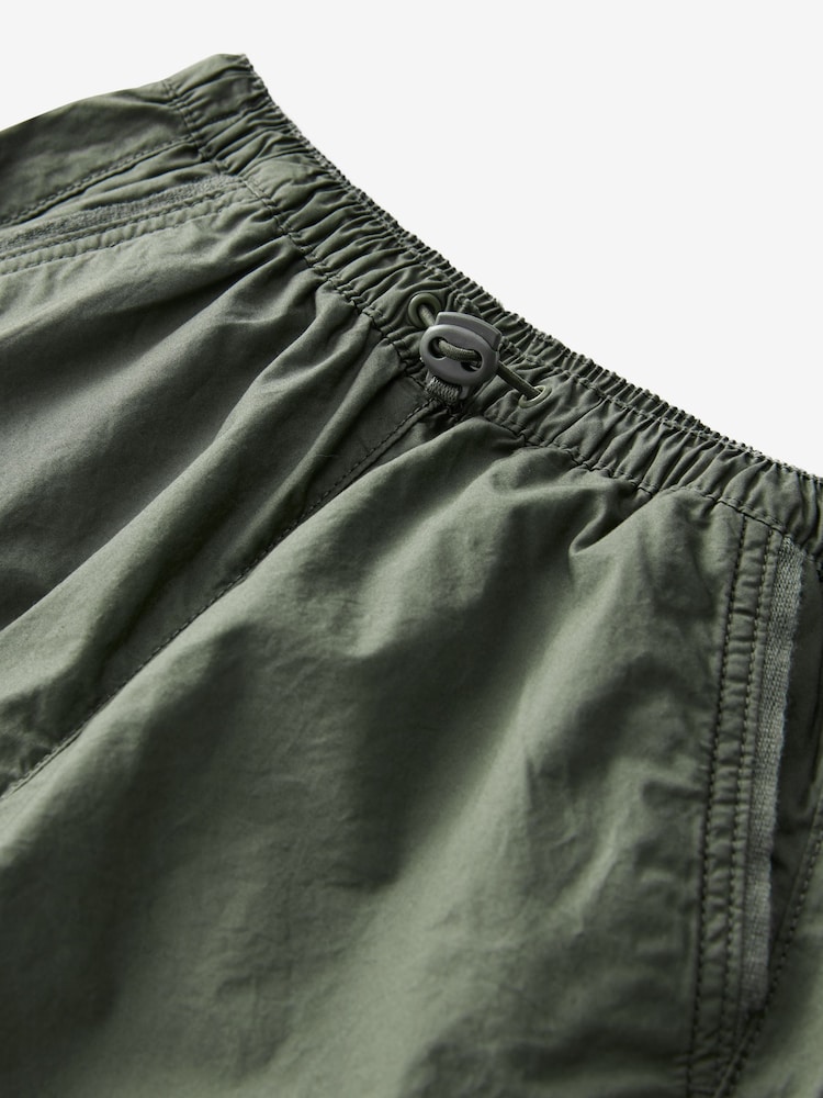 Khaki Green Lined 100% Cotton Parachute Cargo Trousers (3-16yrs) - Image 3 of 3