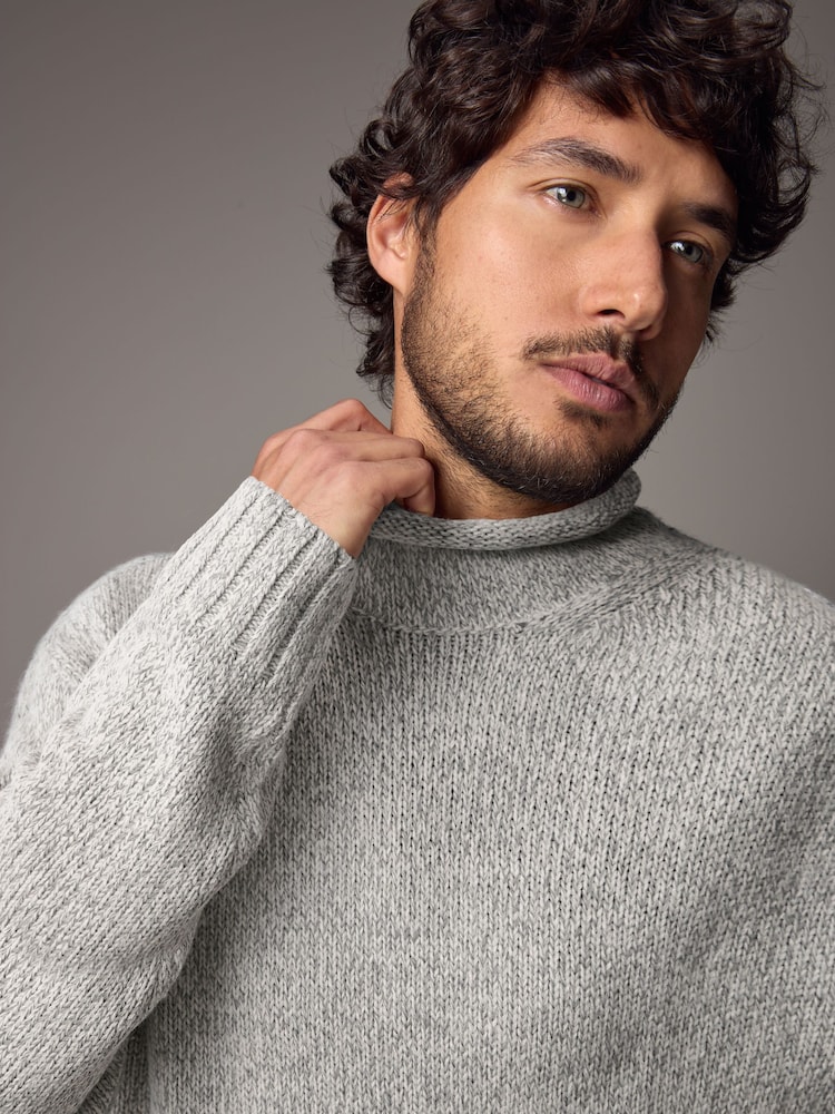 Neutral Regular Fit Tulip Neck Jumper - Image 1 of 9