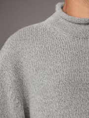 Neutral Regular Fit Tulip Neck Jumper - Image 3 of 9