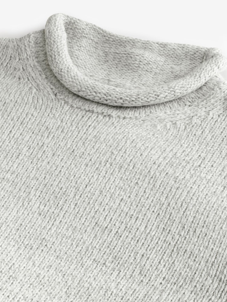 Neutral Regular Fit Tulip Neck Jumper - Image 9 of 9