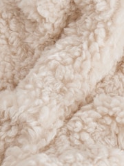 Ecru Borg Full Zip Jacket - Image 8 of 10