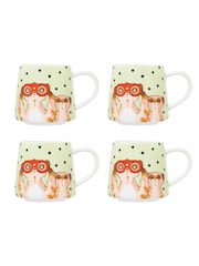 Cath Kidston Green Meerkats Green Billie Mug Set Of 4 - Image 2 of 4