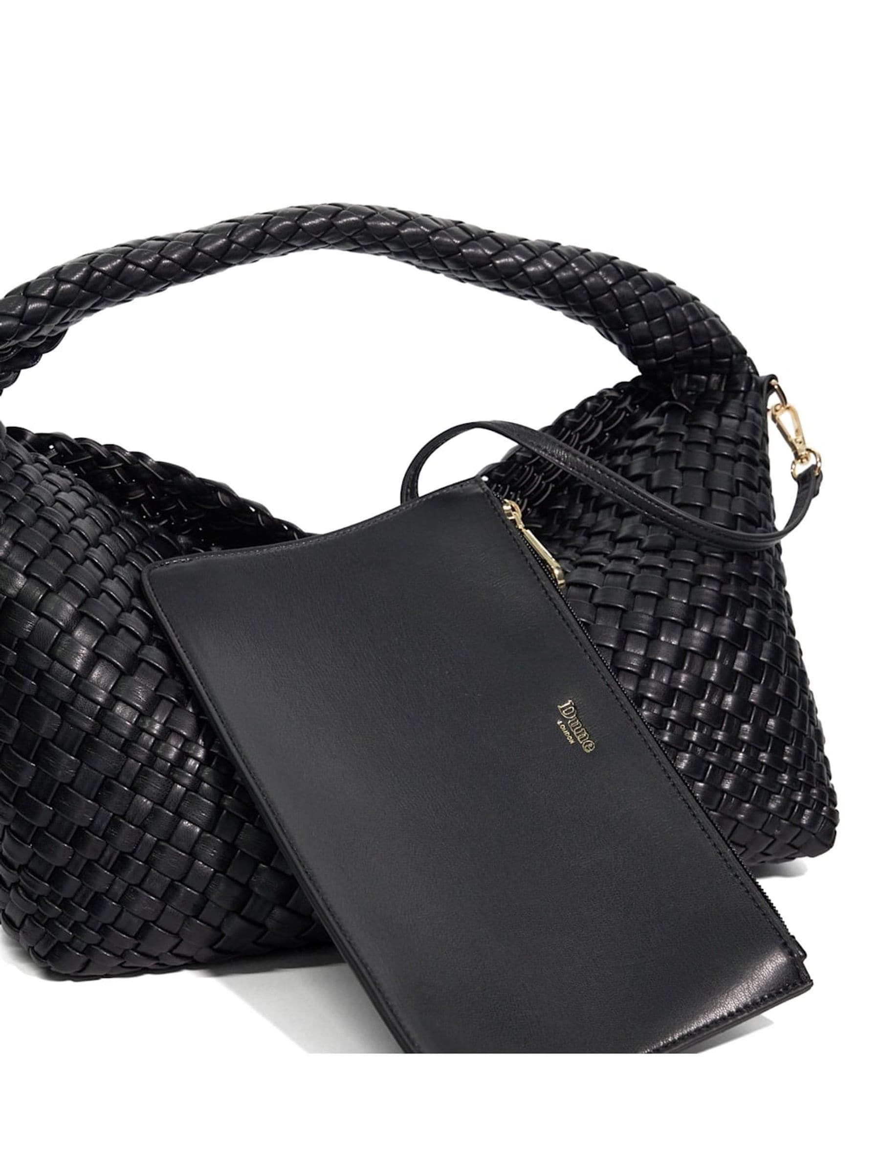 Buy Dune London Black Large Deliberate Woven Slouch Bag from Next USA