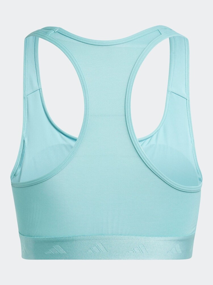 adidas Teal Blue Power Hyperglam Medium Support Bra - Image 8 of 8 adidas Teal Blue Power Hyperglam Medium Support Bra - Image 8 of 8