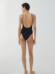 Mango Black Halter Neck Swimsuit - Image 1 of 6