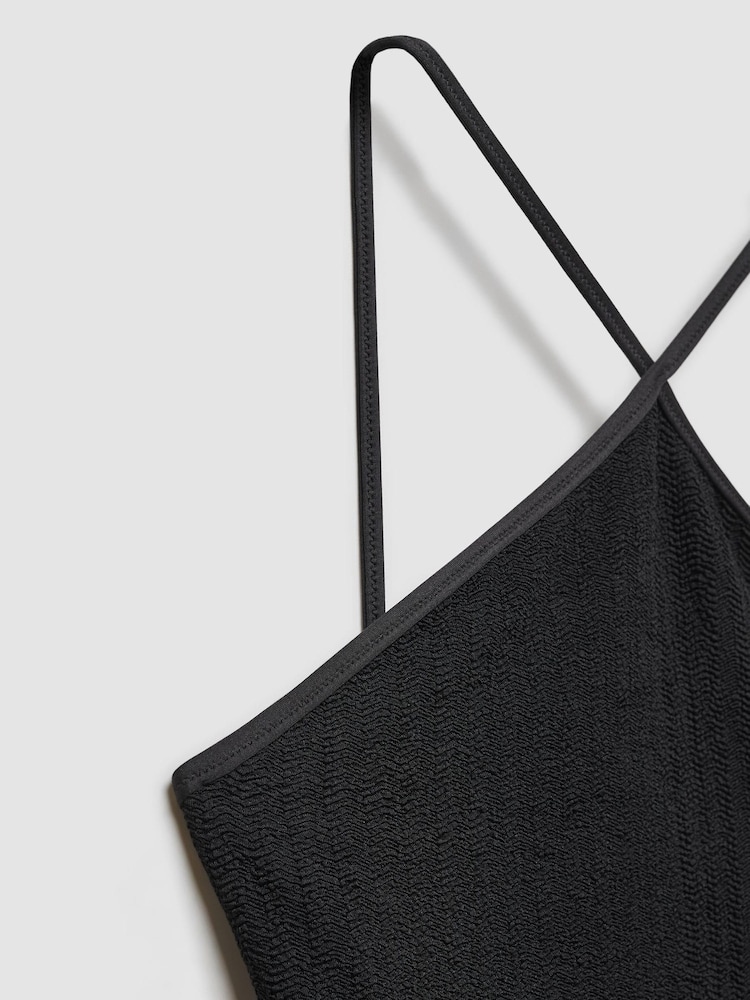 Mango Black Halter Neck Swimsuit - Image 6 of 6