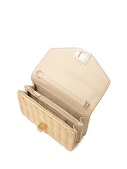 Dune London Cream Mini Dassia Turnlock Wicker Cross-Body Bag - Image 4 of 5