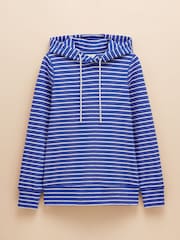 Joules Marlston Blue Striped Cotton Rich Slim Fit Hoodie - Image 6 of 6