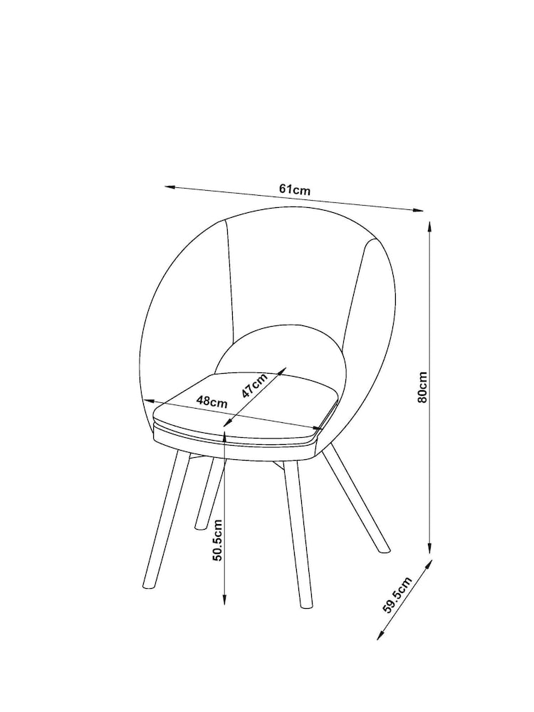 Buy Set of Soft Velvet Marine Blue Hewitt Upholstered Dark Wood