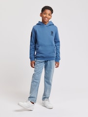 U.S. Polo Assn. Blue Boys Player 3 100% Cotton Hoodie - Image 2 of 4