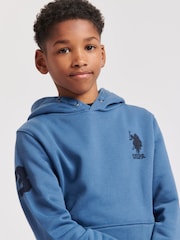 U.S. Polo Assn. Blue Boys Player 3 100% Cotton Hoodie - Image 3 of 4