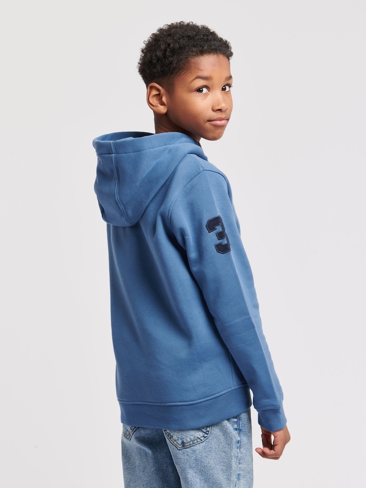 U.S. Polo Assn. Blue Boys Player 3 100% Cotton Hoodie - Image 4 of 4 U.S. Polo Assn. Blue Boys Player 3 100% Cotton Hoodie - Image 4 of 4