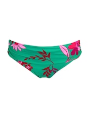 Pour Moi Green & Pink Multi Free Spirit Foldover Bikini Briefs - Image 3 of 4