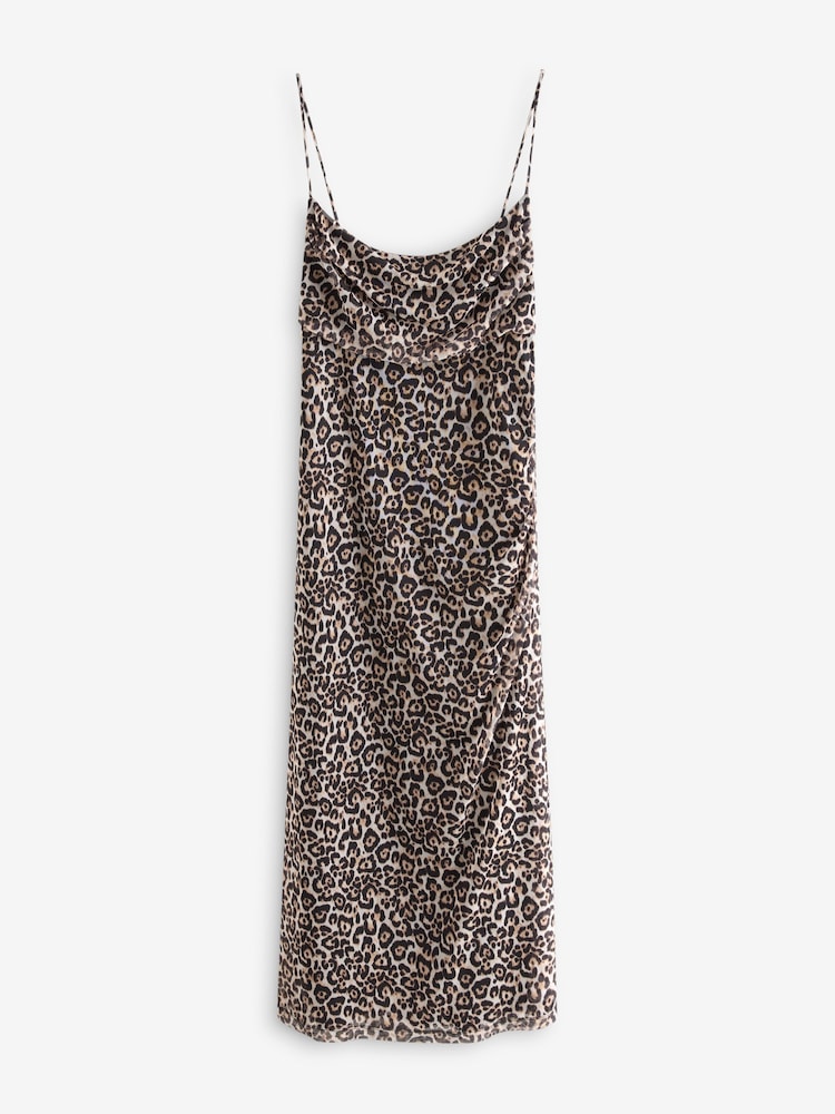 Nadruk w panterkę - Mesh Floral Cami Slip Dress - Image 6 of 7