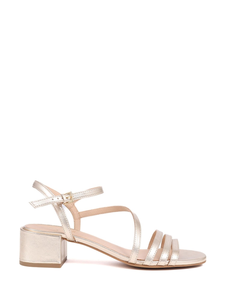 Gold - Jones Bootmaker Ginette2 Heeled Leather Sandals - Bild 2 von 5 Gold - Jones Bootmaker Ginette2 Heeled Leather Sandals - Bild 2 von 5