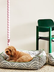 Oliver Bonas Black/White Wavy Pet Large Bed - Image 1 of 4
