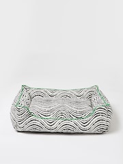 Oliver Bonas Black/White Wavy Pet Large Bed - Image 2 of 4