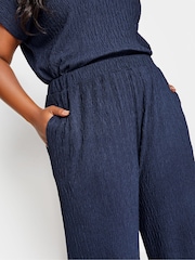 Blauw - Yours Curve Crinkle Plisse Trousers - Image 4 of 5