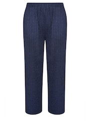 Blauw - Yours Curve Crinkle Plisse Trousers - Image 5 of 5
