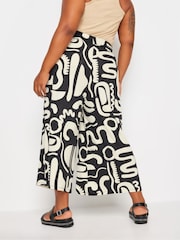 Yours Curve Black Dark Jersey Midaxi Culottes - Image 3 of 5