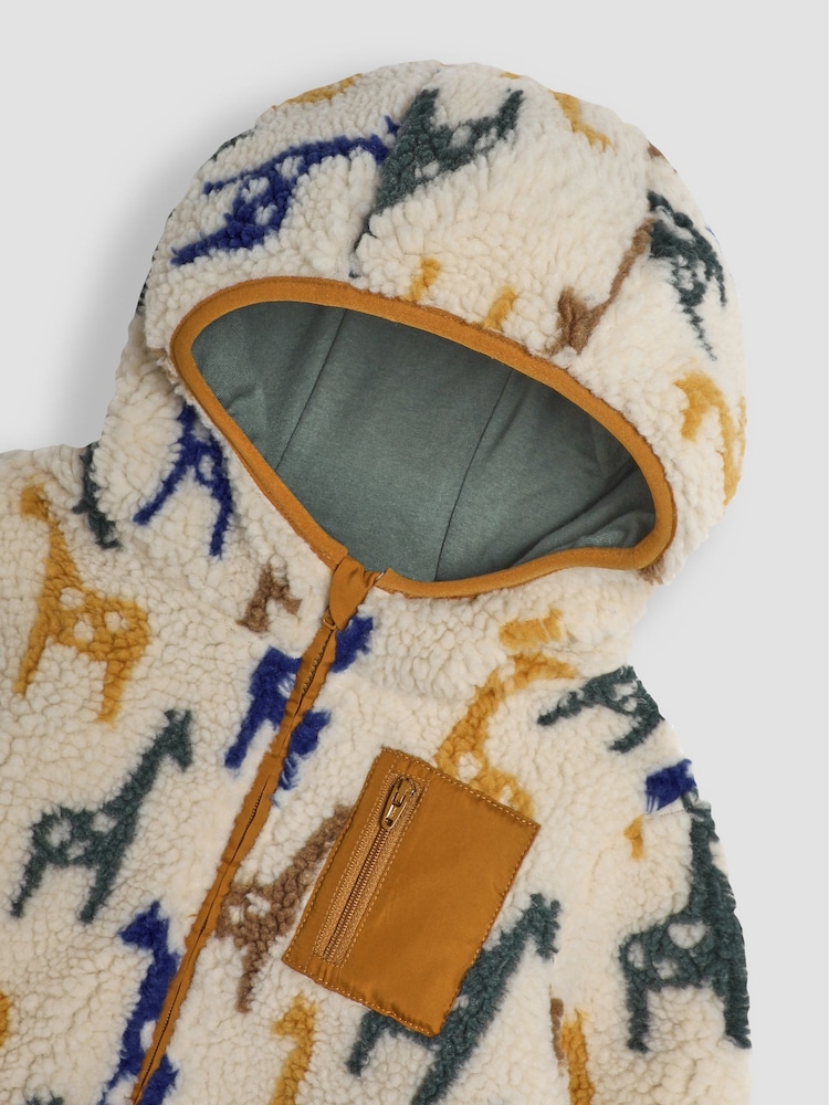 Natural con jirafa - JoJo Maman Bébé Zip Up Lined Teddy Fleece - Imagen 10 de 10 Natural con jirafa - JoJo Maman Bébé Zip Up Lined Teddy Fleece - Imagen 10 de 10