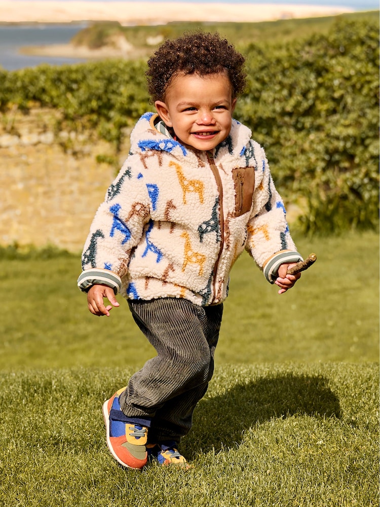JoJo Maman Bébé Natural Giraffe Printed Fleece - Image 7 of 10
