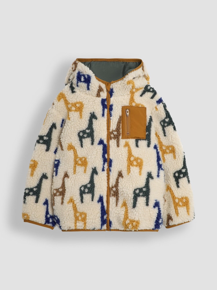 JoJo Maman Bébé Natural Giraffe Printed Fleece - Image 8 of 10