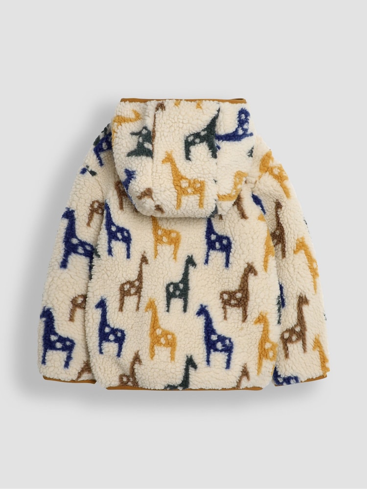 JoJo Maman Bébé Natural Giraffe Printed Fleece - Image 9 of 10