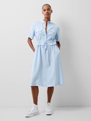 French Connection Sky Blue Arielle Shirt Dress - Image 1 of 4