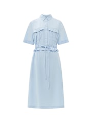 French Connection Sky Blue Arielle Shirt Dress - Image 4 of 4