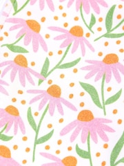 Frugi White Daisy Print All-In-One Zipped Sleepsuit - Image 5 of 5